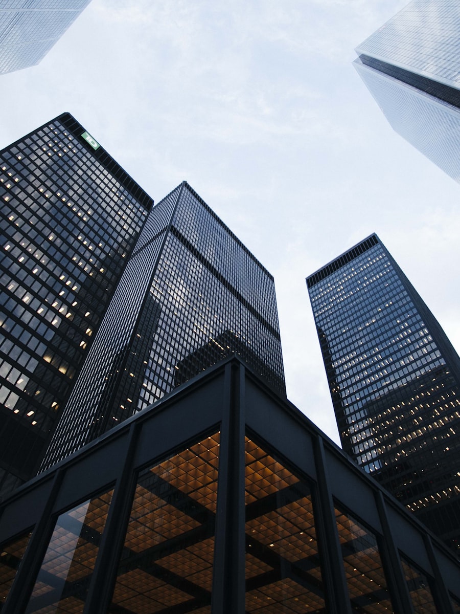 Financial district towers